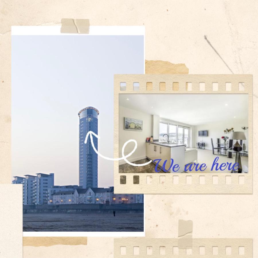 Beach On The Doorstep Meridian Tower Marina Swansea Lejlighed Eksteriør billede